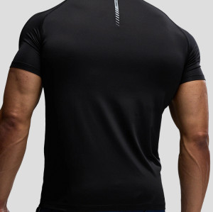 Custom Men's Slim Fit Performance Tee with Mesh Side Panels for Activewear Brands