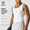 Custom Men's Ribbed Athletic Training Tank with Embroidered Logo for Activewear Brands