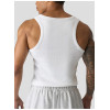 Custom Men's Ribbed Athletic Training Tank with Embroidered Logo for Activewear Brands