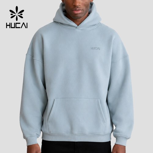 Custom Men's Relaxed Gym Hoodie with Drop Shoulder for Activewear Brands
