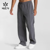 Custom Men's Heavyweight Cotton Straight Leg Joggers with Zipped Pockets