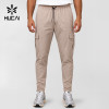 Custom Men's Tapered Woven Cargo Trousers with Zip Cuffs and Bungee Waist