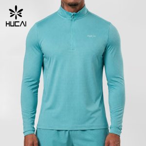 Custom Men's 300 GSM Ribbed Grid Quarter-Zip Training Top with Mesh Panelling