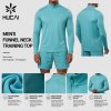 Custom Men's 300 GSM Ribbed Grid Quarter-Zip Training Top with Mesh Panelling