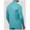 Custom Men's 300 GSM Ribbed Grid Quarter-Zip Training Top with Mesh Panelling