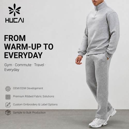 Custom Mens Cotton-Rich 1/4 Zip Funnel Neck Sweatshirt with Ribbed Trims