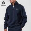 Custom Mens Cotton-Rich 1/4 Zip Funnel Neck Sweatshirt with Ribbed Trims