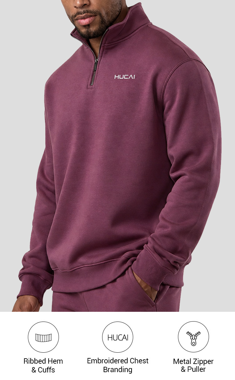 men's funnel neck quarter zip