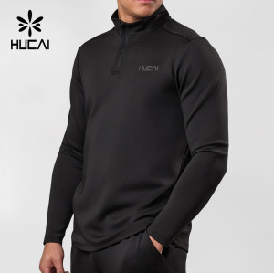 Custom Men's 100% Polyester 1/4 Zip Funnel Top with Reflective Branding