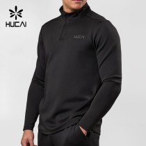 Custom Men's 100% Polyester 1/4 Zip Funnel Top with Reflective Branding