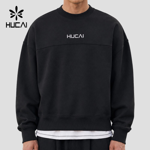 Custom Men's Relaxed Crew Neck Sweatshirt with Chest Seam for Activewear Brands
