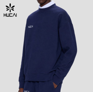 Custom Men's 320 GSM Organic Cotton Boxy Crew Neck Sweatshirt for Activewear Brands