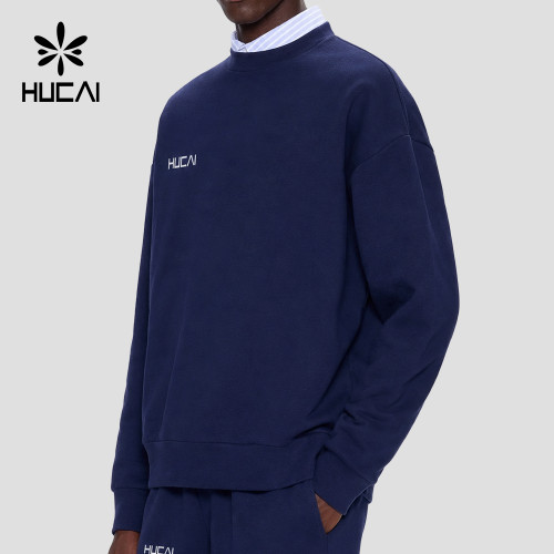 Custom Men's 320 GSM Organic Cotton Boxy Crew Neck Sweatshirt for Activewear Brands