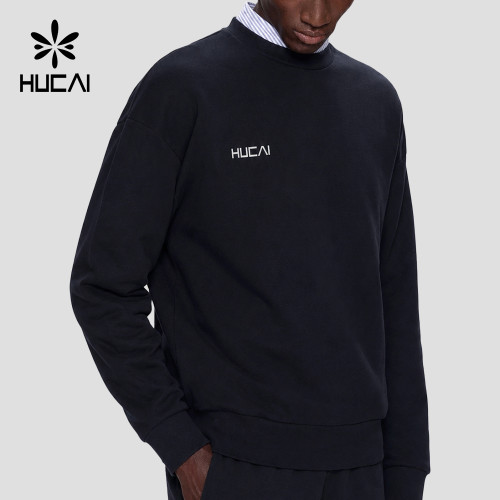 Custom Men's 320 GSM Organic Cotton Boxy Crew Neck Sweatshirt for Activewear Brands