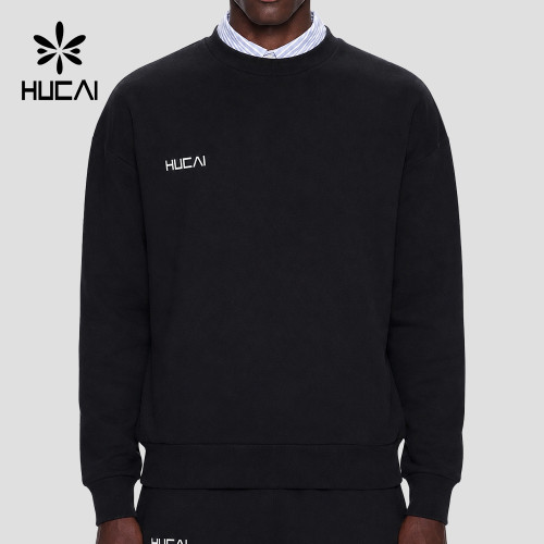Custom Men's 320 GSM Organic Cotton Boxy Crew Neck Sweatshirt for Activewear Brands