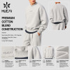 Custom Men's Relaxed Crew Neck Sweatshirt with Chest Seam for Activewear Brands