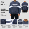 Custom Men's Relaxed Stripe Panel Crew Neck Sweatshirt for Activewear Brands