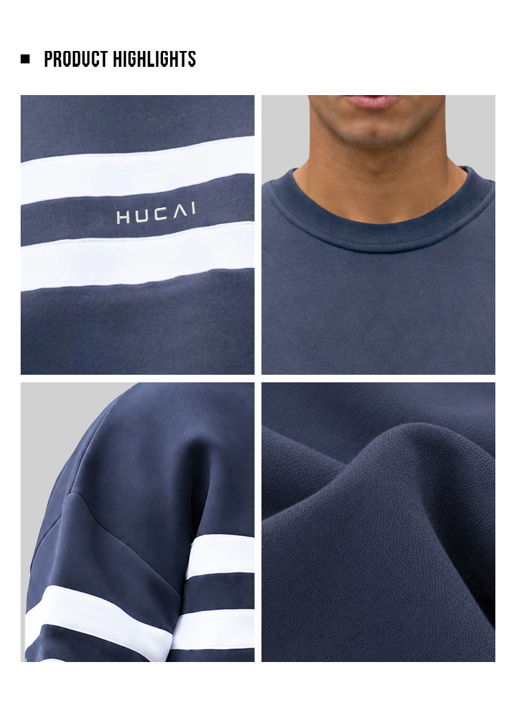 men's striped crew neck sweatshirt