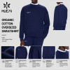 Custom Men's 320 GSM Organic Cotton Boxy Crew Neck Sweatshirt for Activewear Brands