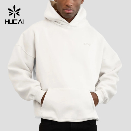 Custom Men's Relaxed Drop Shoulder Hoodie with Outline Chest Wordmark