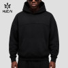 Custom Men's Oversized Boxy Hoodie with Structured Hood for Activewear Brands
