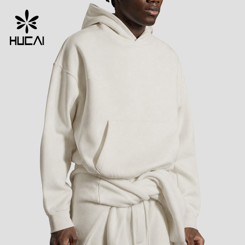 Custom Men's Oversized Boxy Hoodie with Structured Hood for Activewear Brands