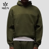 Custom Men's Oversized Boxy Hoodie with Structured Hood for Activewear Brands