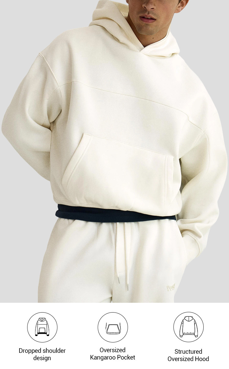 men's oversized pullover hoodie - detail view 1