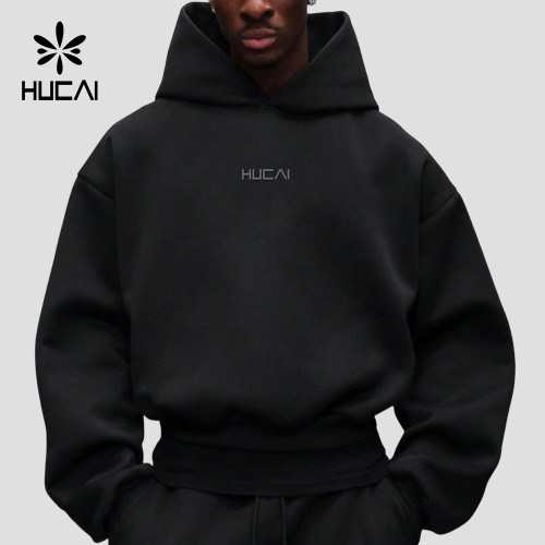 Custom Men's Heavyweight Pullover Hoodie with 3D Rubber Badge for Activewear Brands
