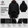 Custom Men's Heavyweight Pullover Hoodie with 3D Rubber Badge for Activewear Brands