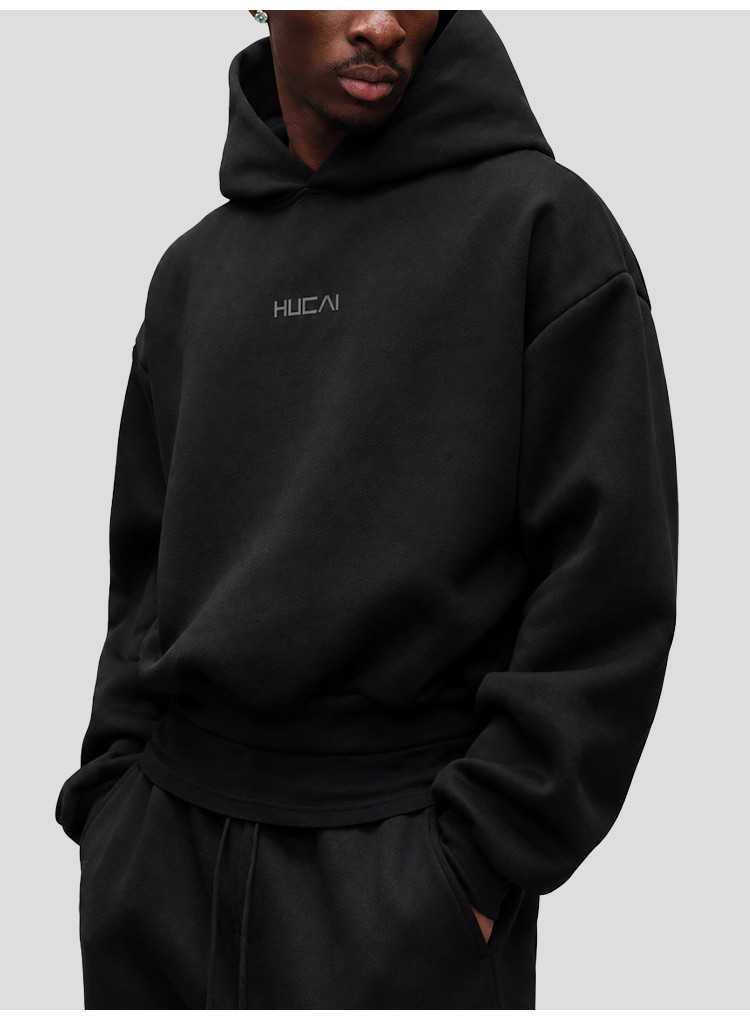 men's heavyweight pullover hoodie - detail view 1