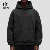 Custom Men's Acid Wash Heavyweight Hoodie with Chest Embroidery for Activewear Brands