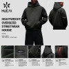 Custom Men's Acid Wash Heavyweight Hoodie with Chest Embroidery for Activewear Brands