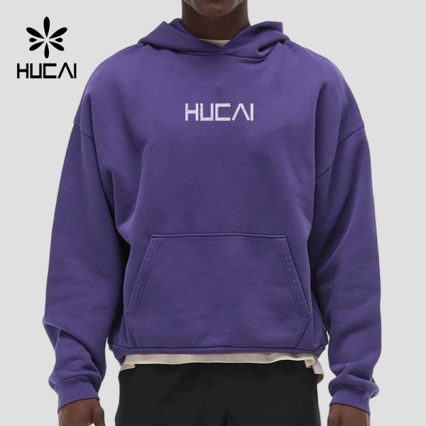 Custom Men's 390 GSM Heavy French Terry Graphic Hoodie for Activewear Brands