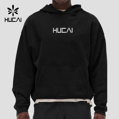 Custom Men's 390 GSM Heavy French Terry Graphic Hoodie for Activewear Brands