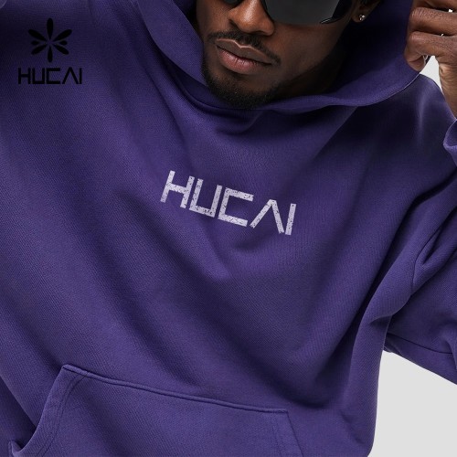 Custom Men's 390 GSM Heavy French Terry Graphic Hoodie for Activewear Brands