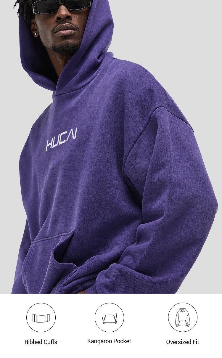 men's heavyweight graphic hoodie - detail view 3