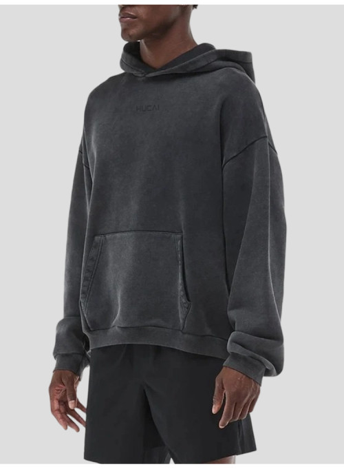 Custom Men's Vintage Wash Garment Dyed Pullover Hoodie for Activewear Brands