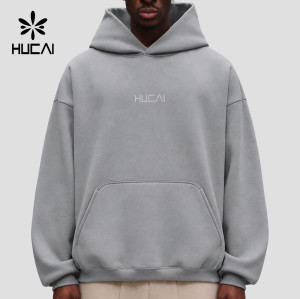 Custom Men's Heavyweight Polyester Knit Training Hoodie for Activewear Brands