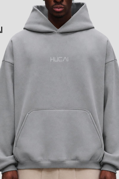 Custom Men's Heavyweight Polyester Knit Training Hoodie for Activewear Brands