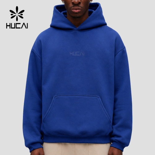 Custom Men's Heavyweight Polyester Knit Training Hoodie for Activewear Brands