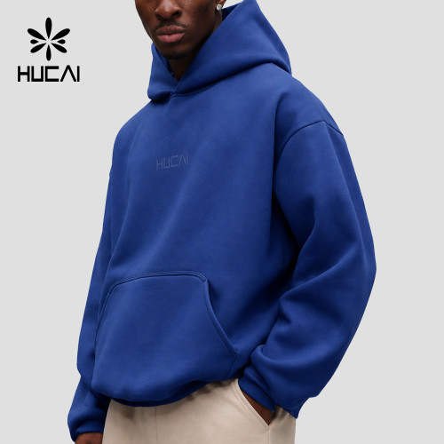 Custom Men's Heavyweight Polyester Knit Training Hoodie for Activewear Brands