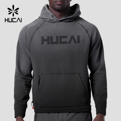Custom Men's Raglan Sleeve Sun Fade Training Hoodie for Activewear Brands