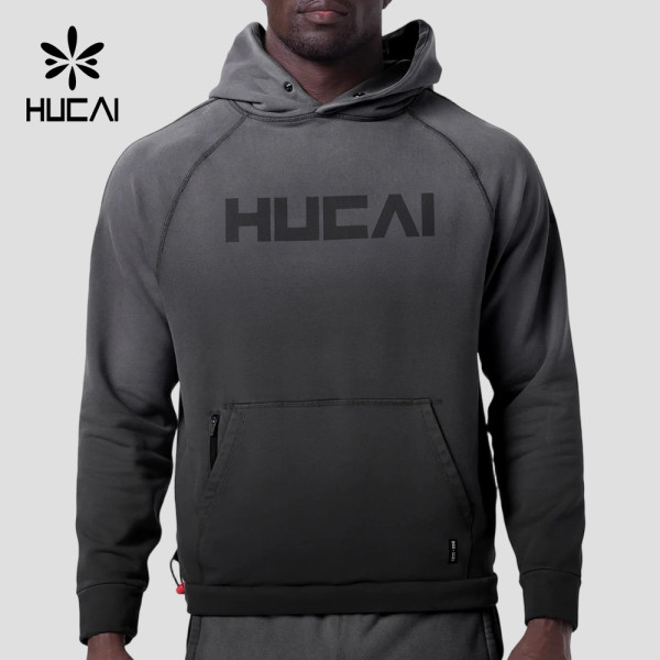 Custom Men's Raglan Sleeve Sun Fade Training Hoodie for Activewear Brands