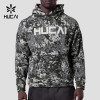 Custom Men's Pixel Camo Raglan Training Hoodie with Zip Pouch for Activewear Brands