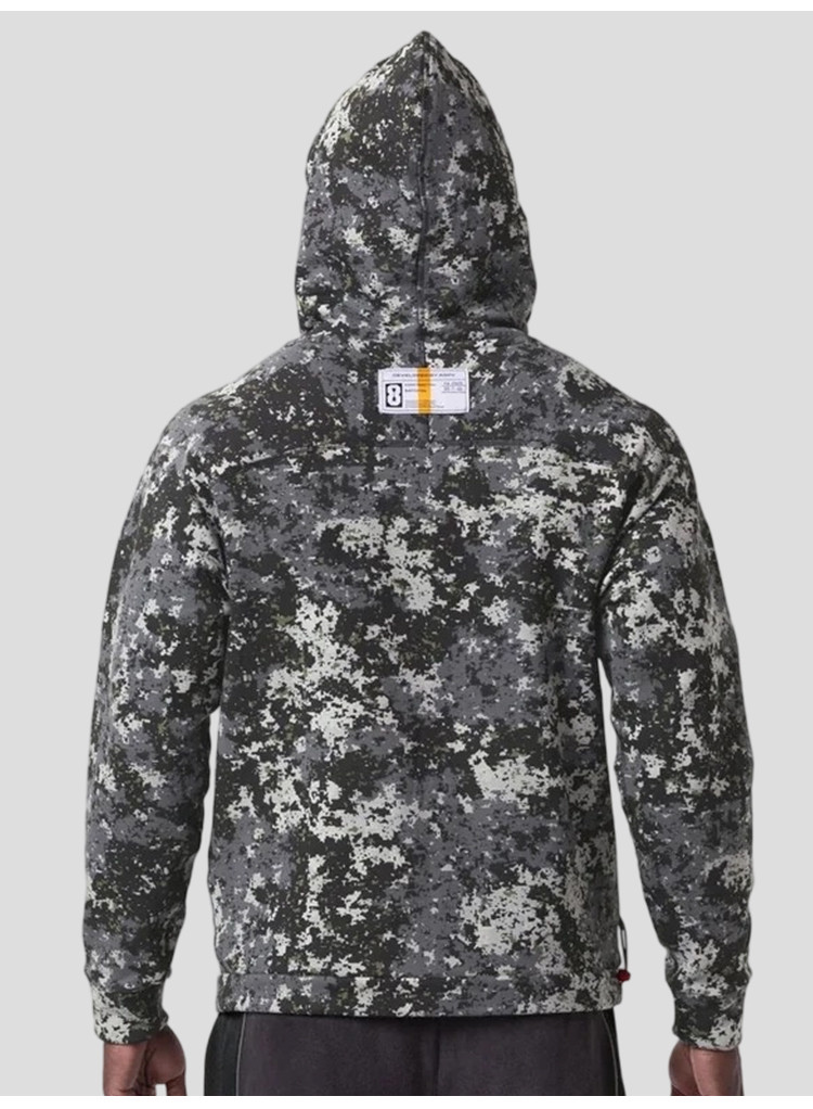 men's camo print hoodie - detail view 2
