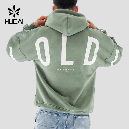 Custom Men's Oversized Hoodie with Back Graphic Print for Activewear Brands
