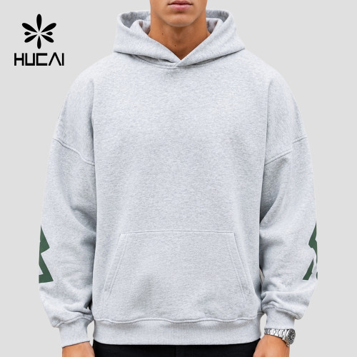 Custom Men's Oversized Hoodie with Back Graphic Print for Activewear Brands