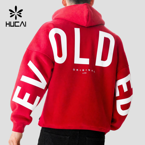 Custom Men's Oversized Hoodie with Back Graphic Print for Activewear Brands