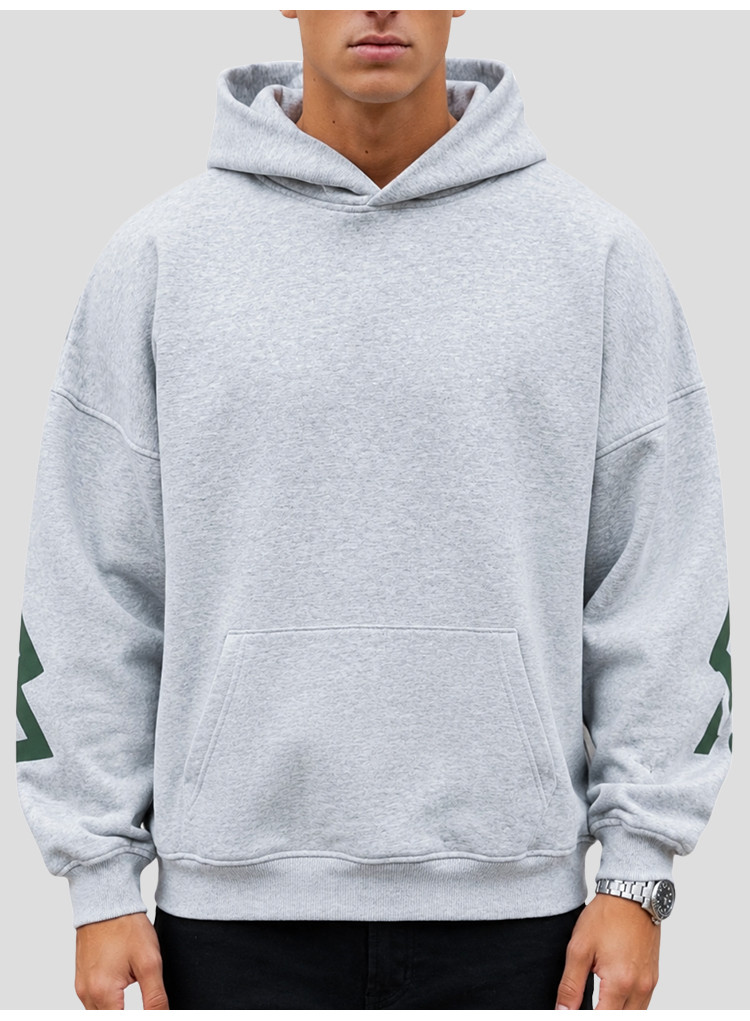 men's oversized graphic hoodie - detail view 2